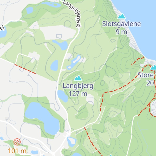 Map of Langbjerg