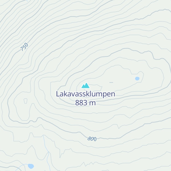 Map of Lakavassklumpen