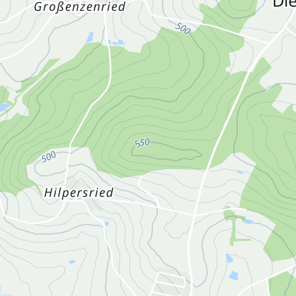 Map of Hilpersrieder Berg