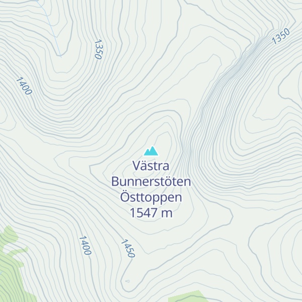 Map of Västra Bunnerstöten Östtoppen