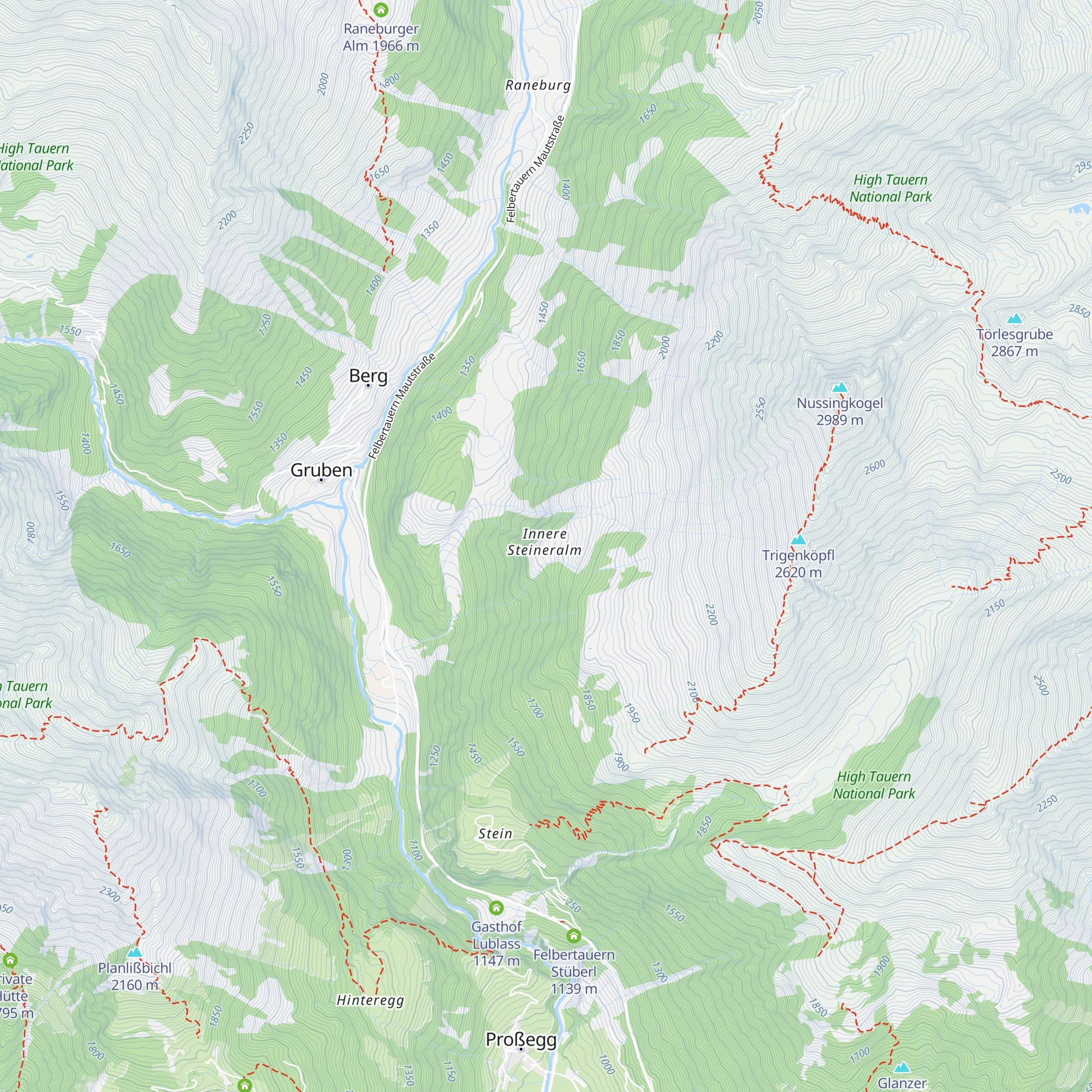 Hoanzeralm map