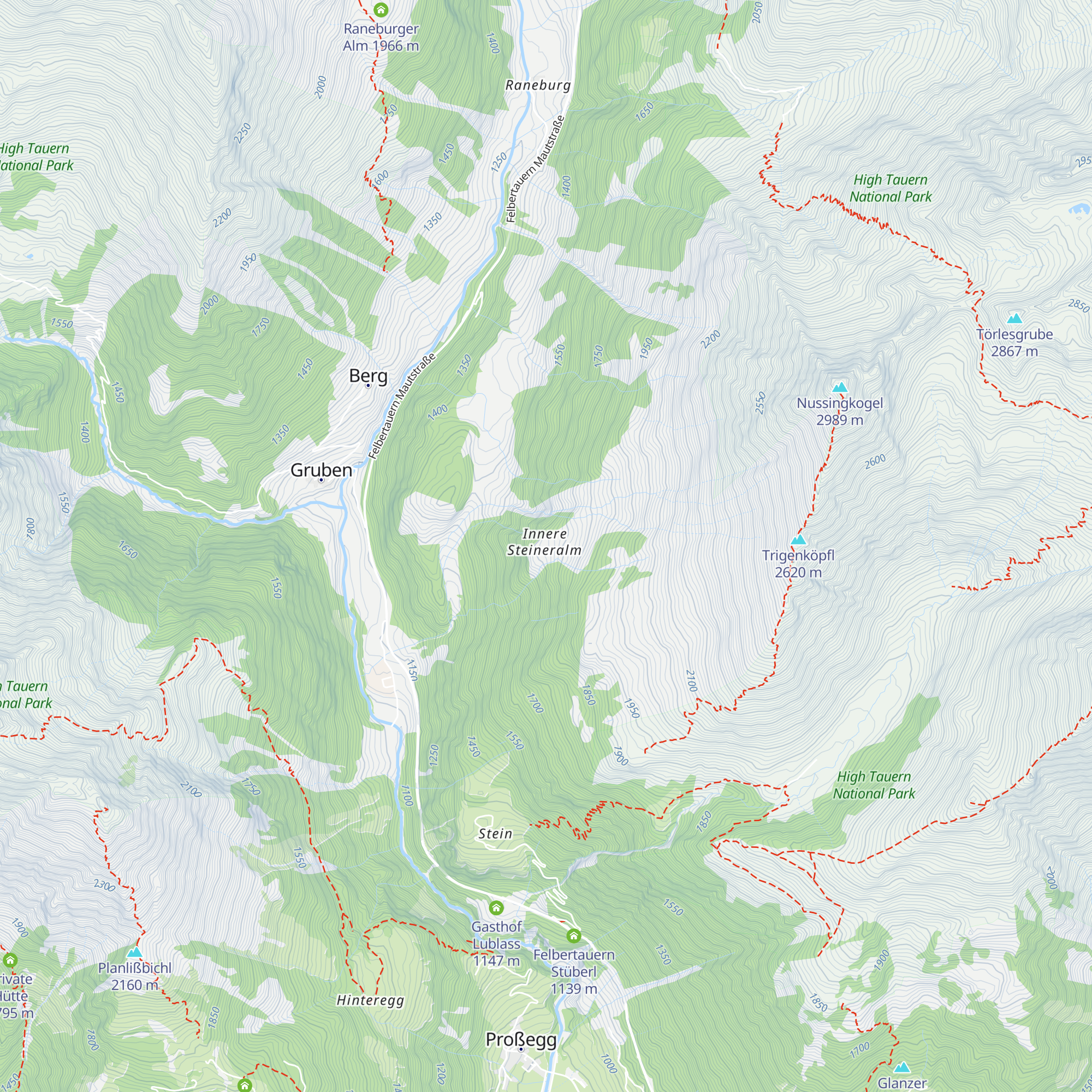 Hoanzeralm map