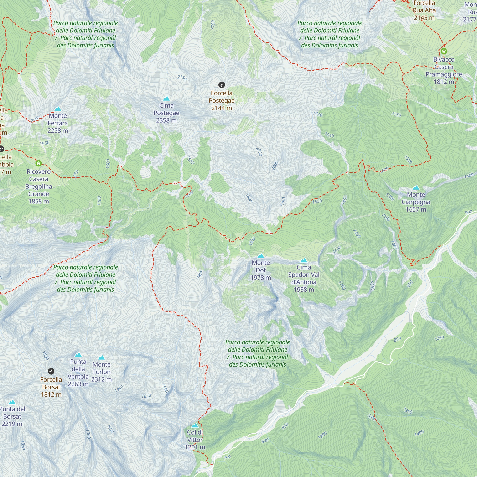 Ricovero Casera Bregolina Piccola map