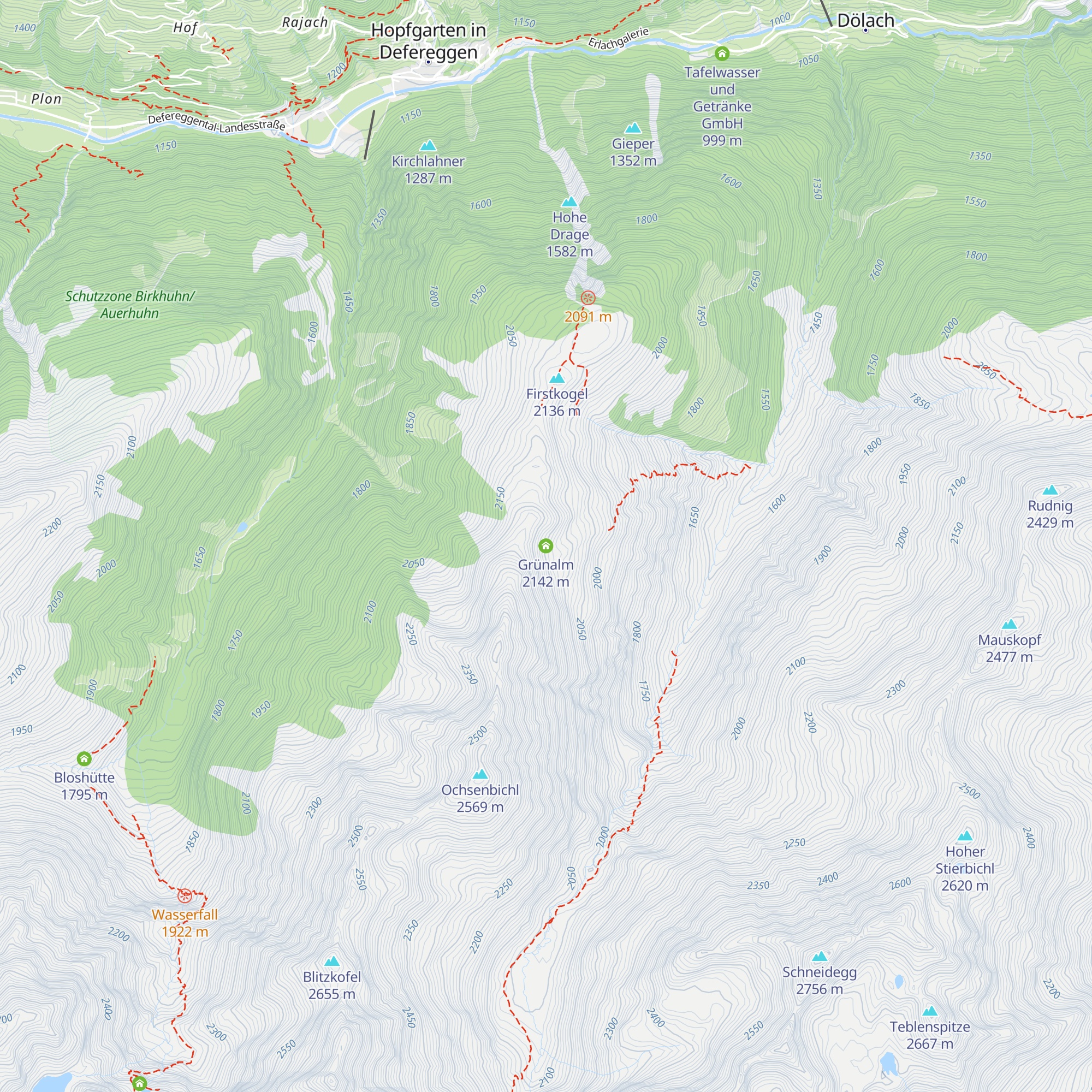 Grünalm map