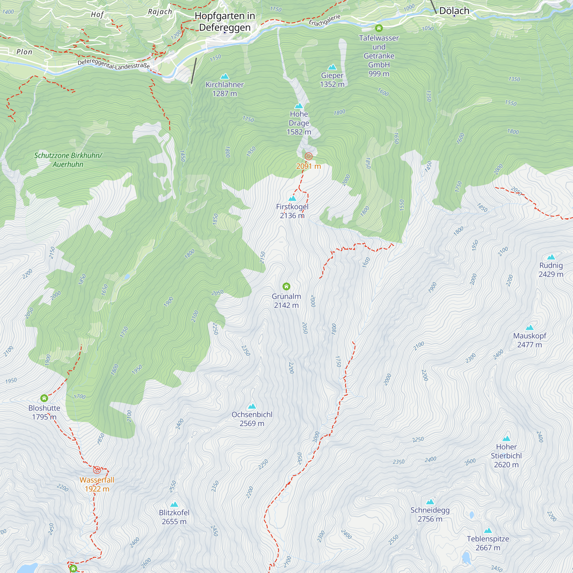 Grünalm map