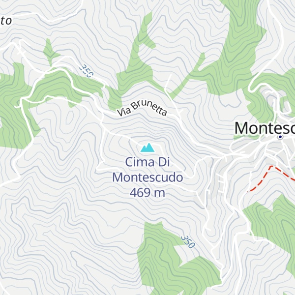 Map of Cima Di Montescudo