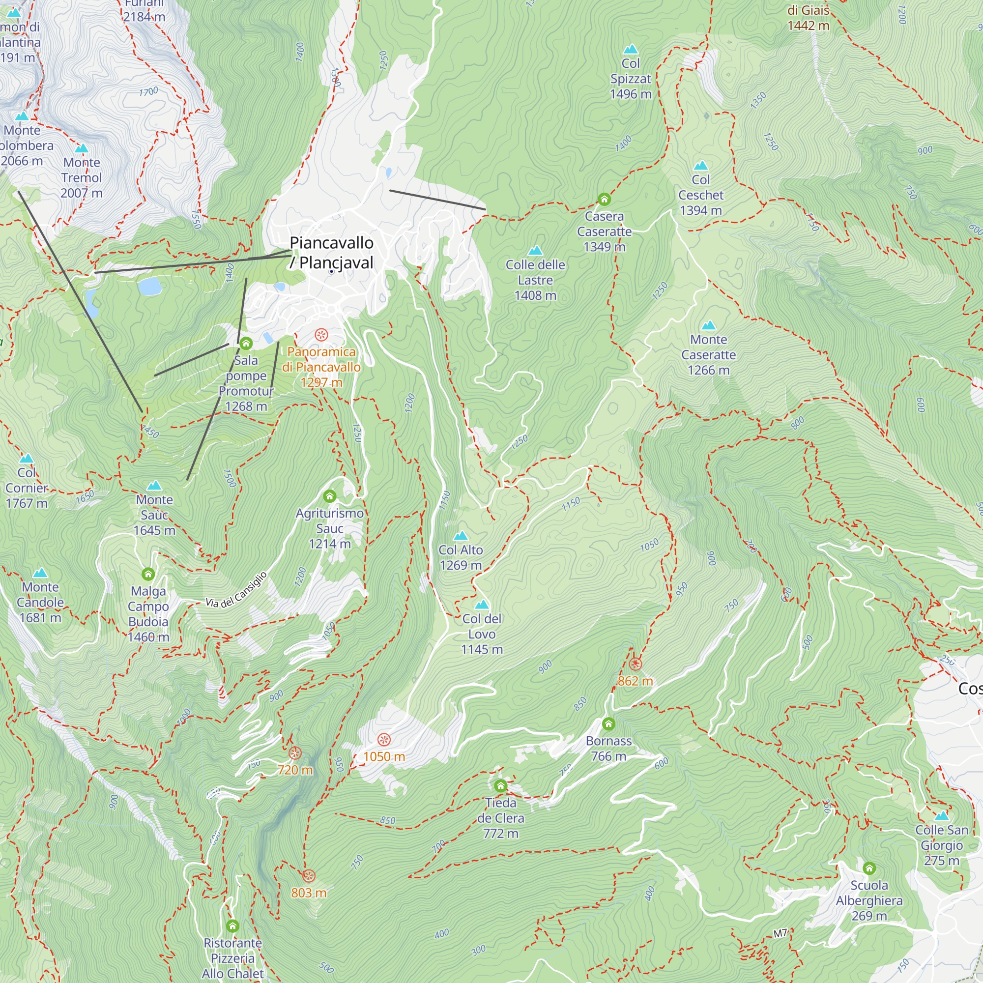 Casera Collalt map
