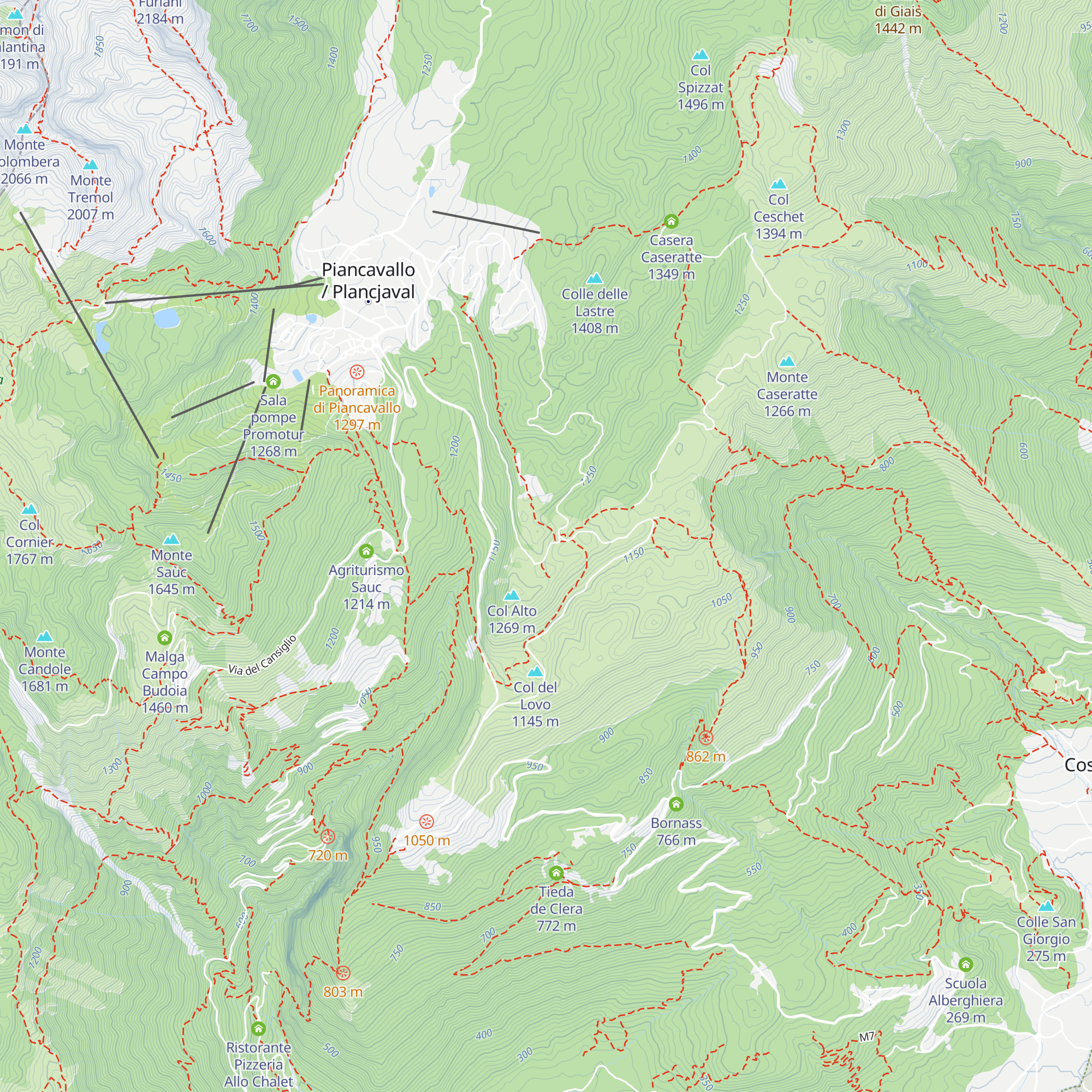 Casera Collalt map