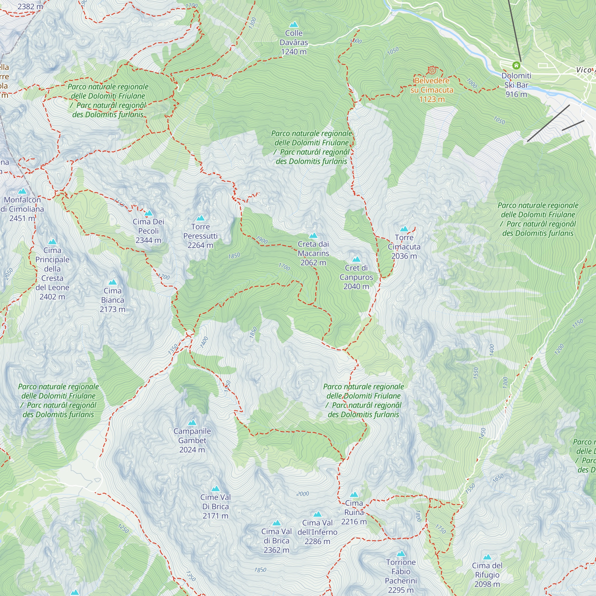 Ricovero Casera Valbinon (Valmenon) map