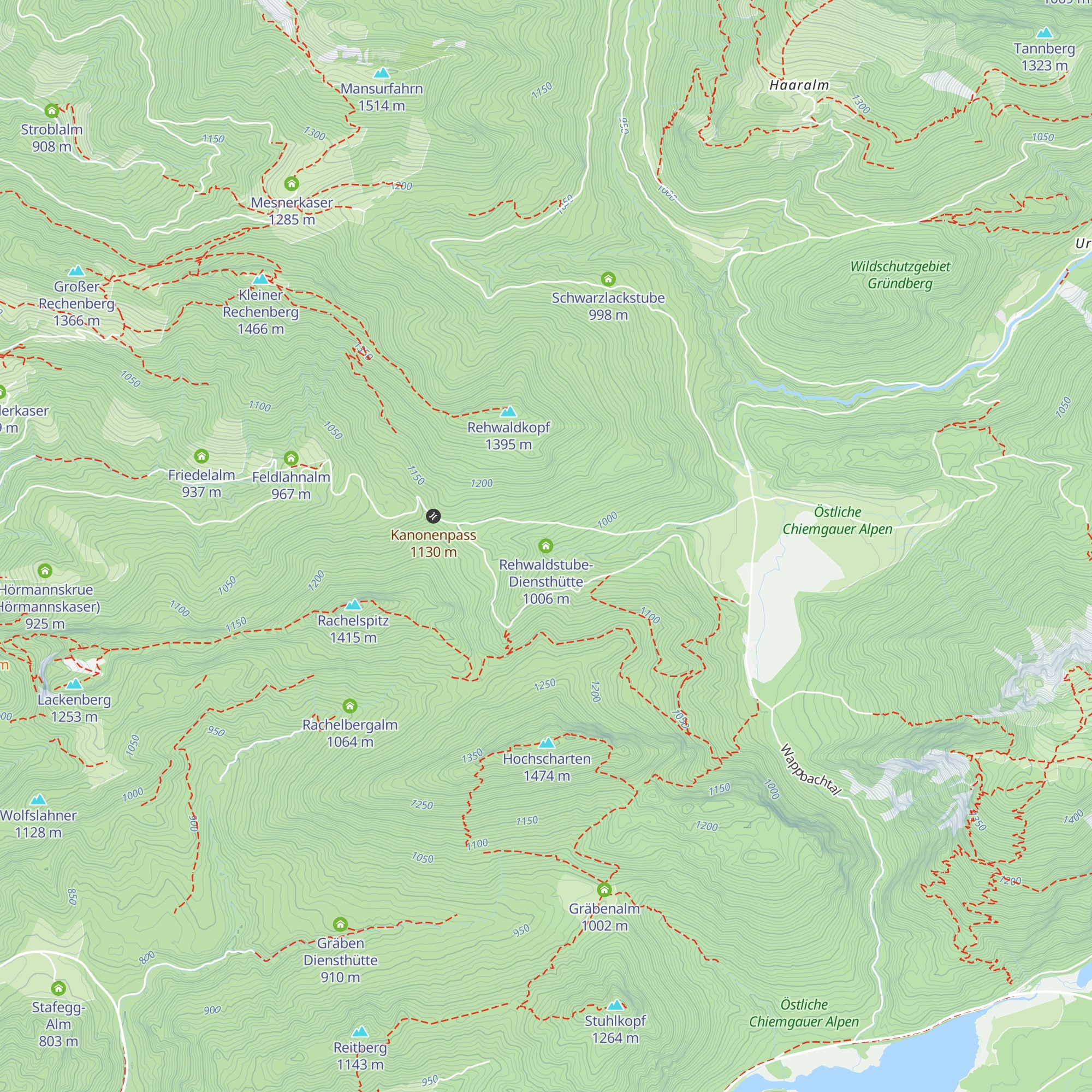 Rehwaldstube-Diensthütte map