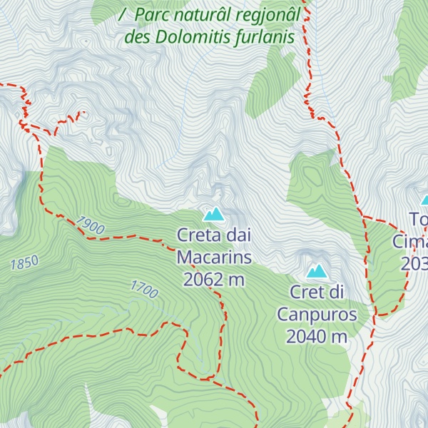 Map of Creta dai Macarins