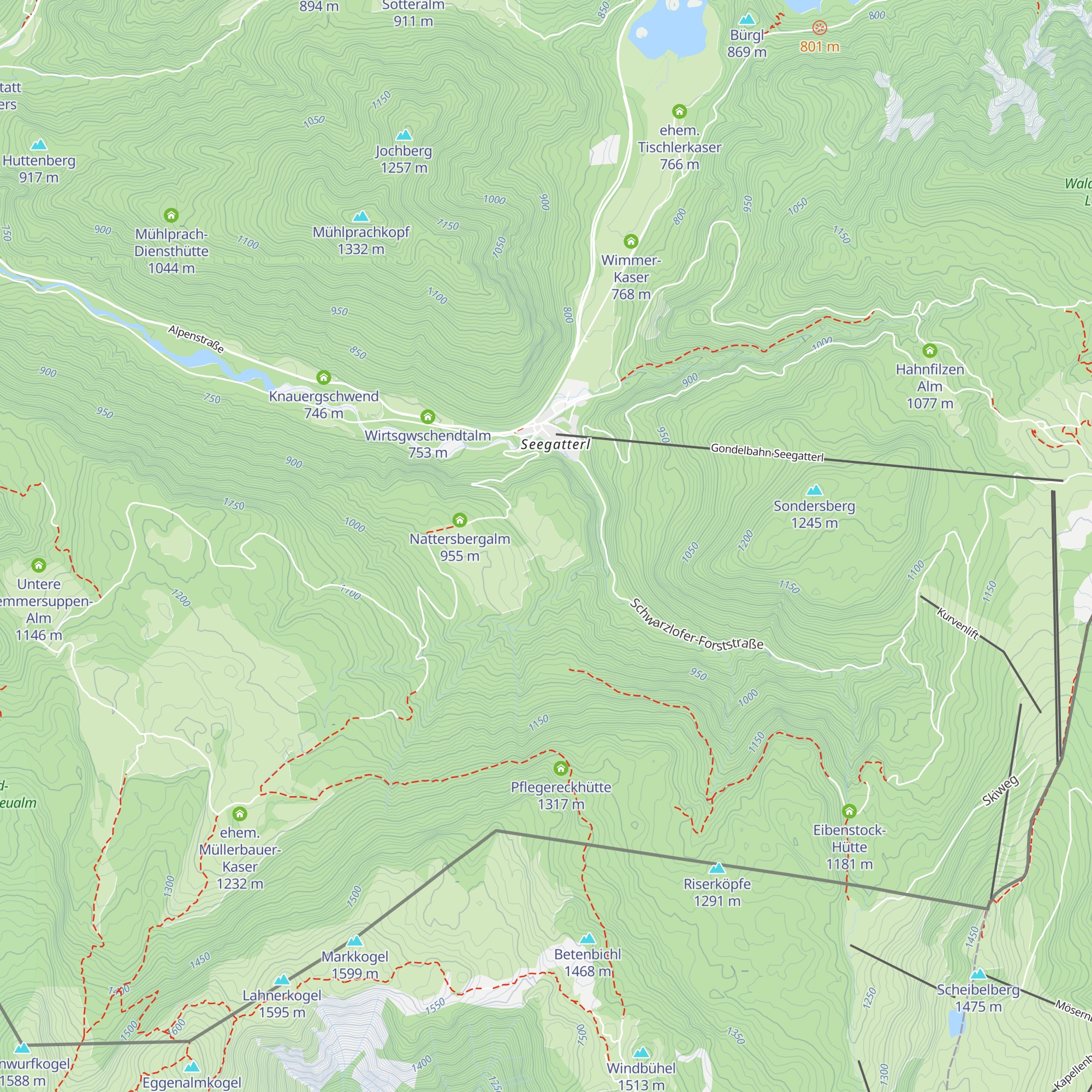 Knogleralm map