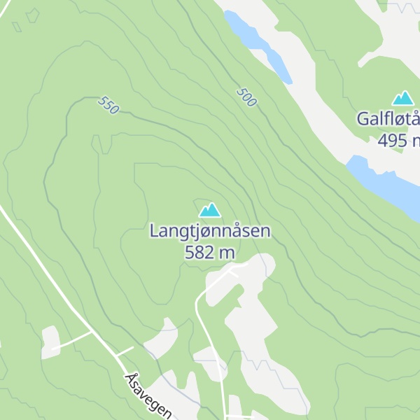 Map of Langtjønnåsen