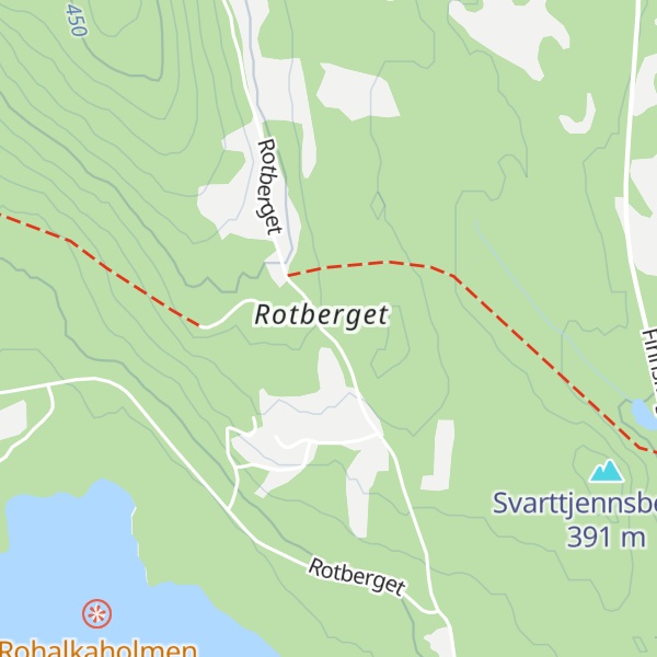 Map of Rotberget bedehus