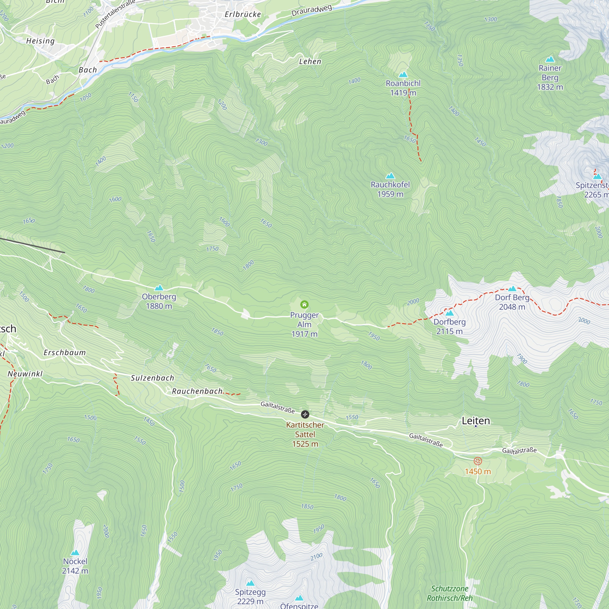 Prugger Alm map