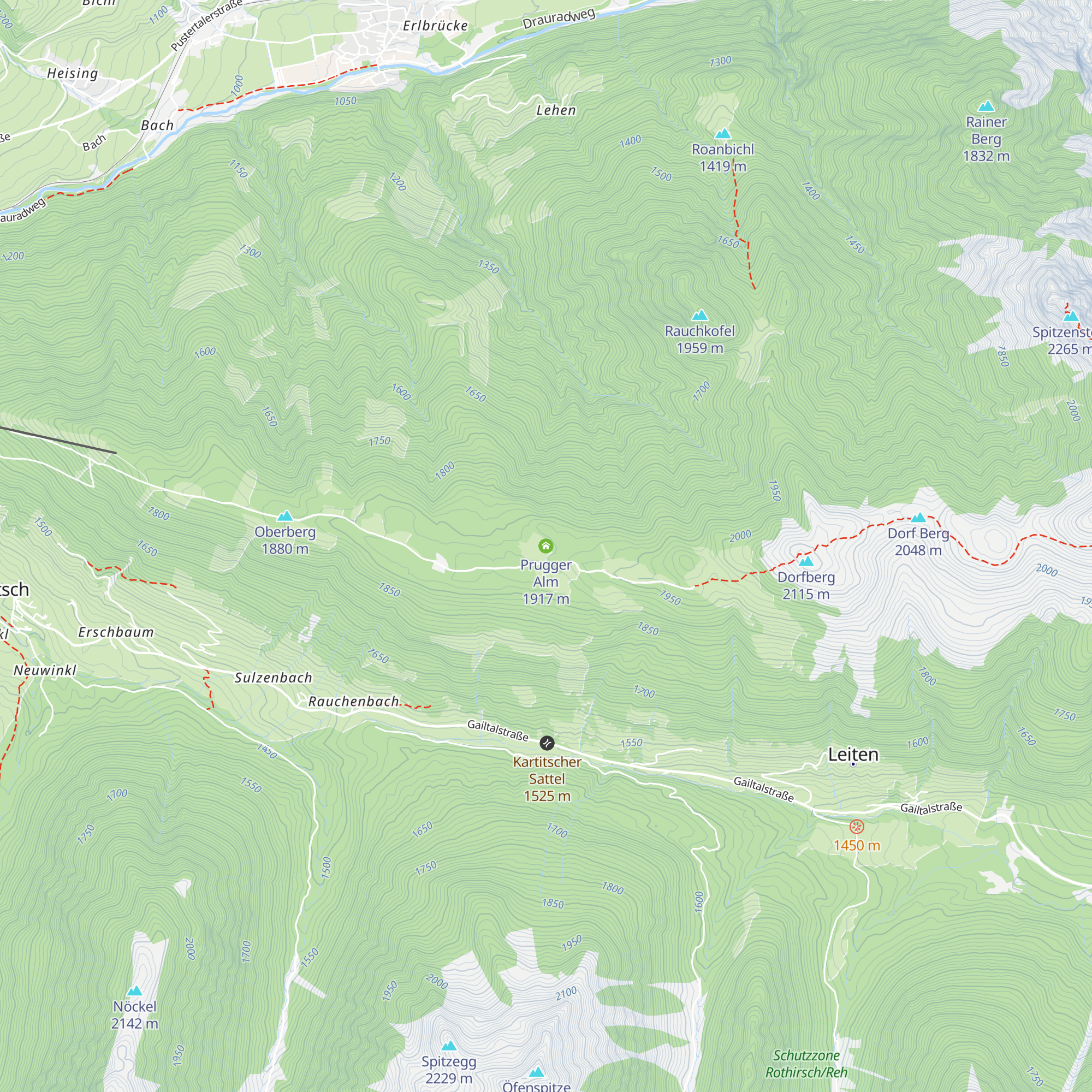 Prugger Alm map