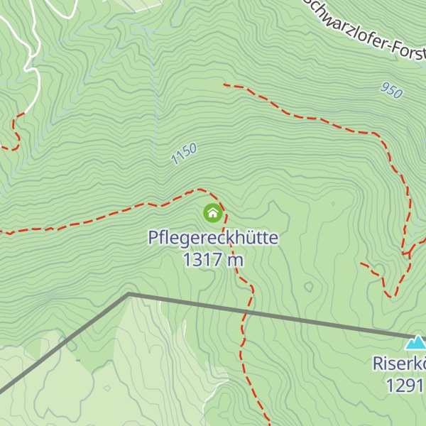 Map of Pflegereckhütte