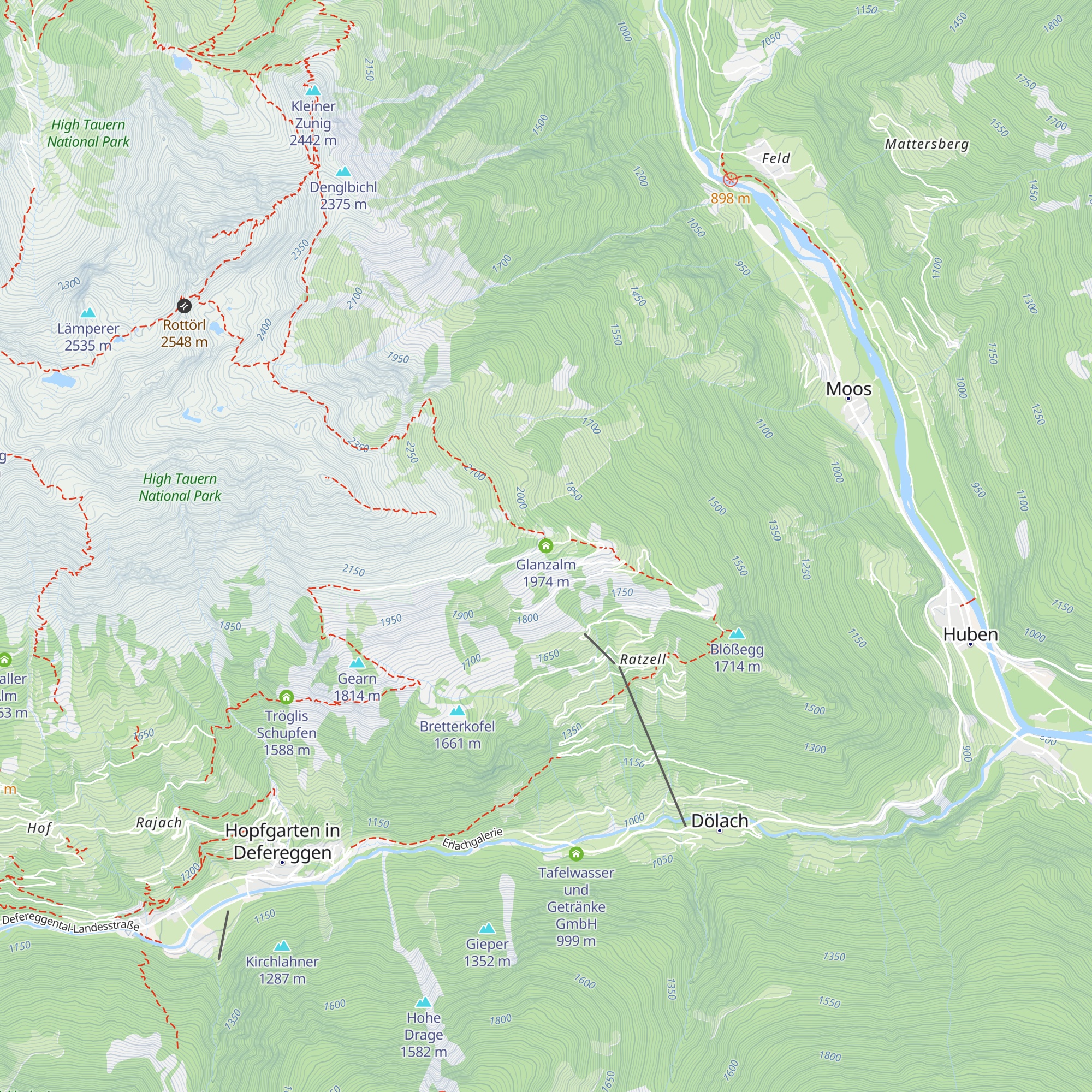 Glanzalm map