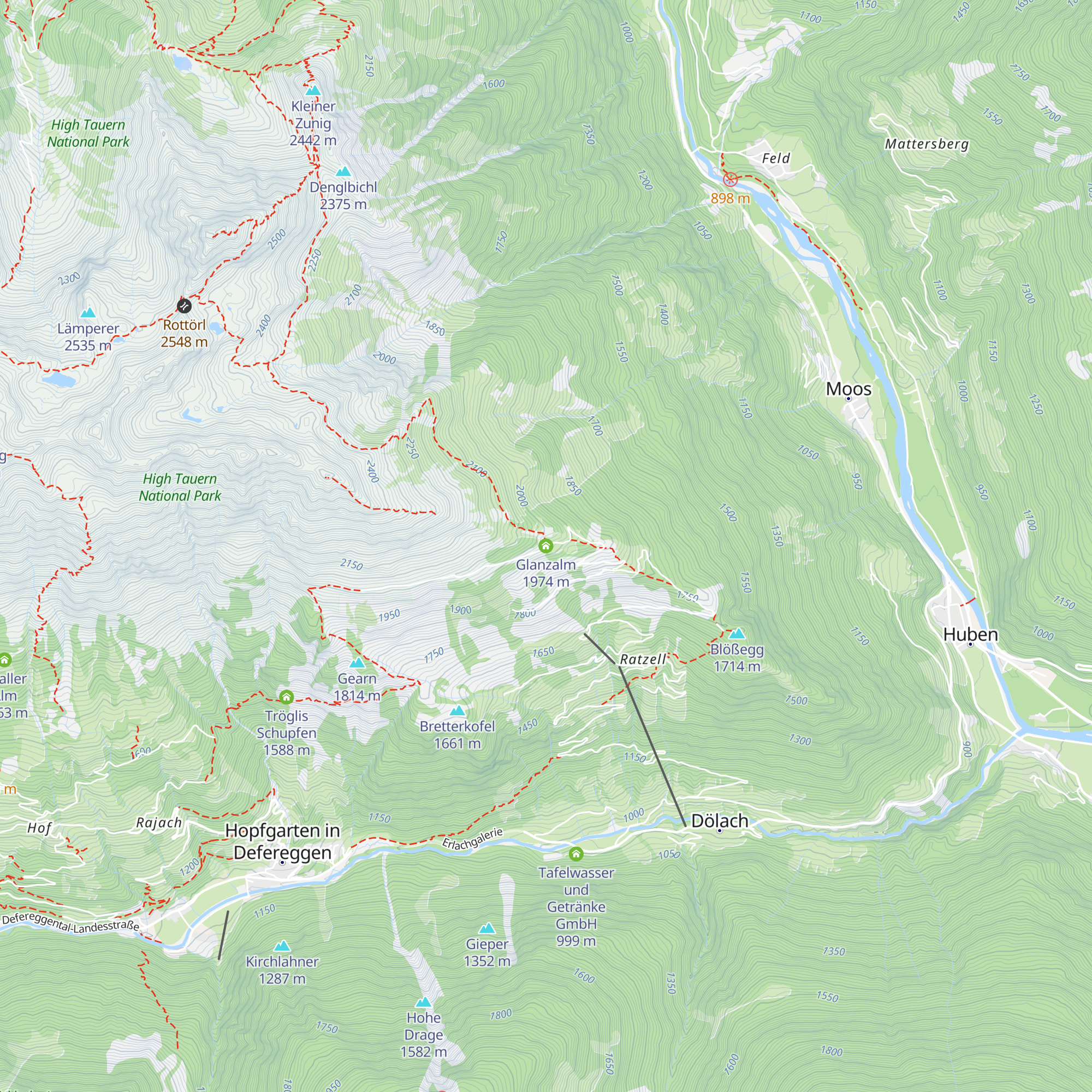 Glanzalm map