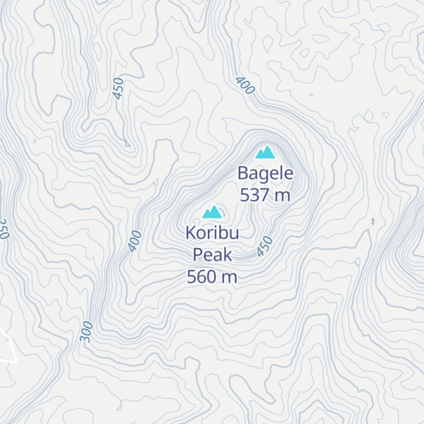 Map of Koribu Peak
