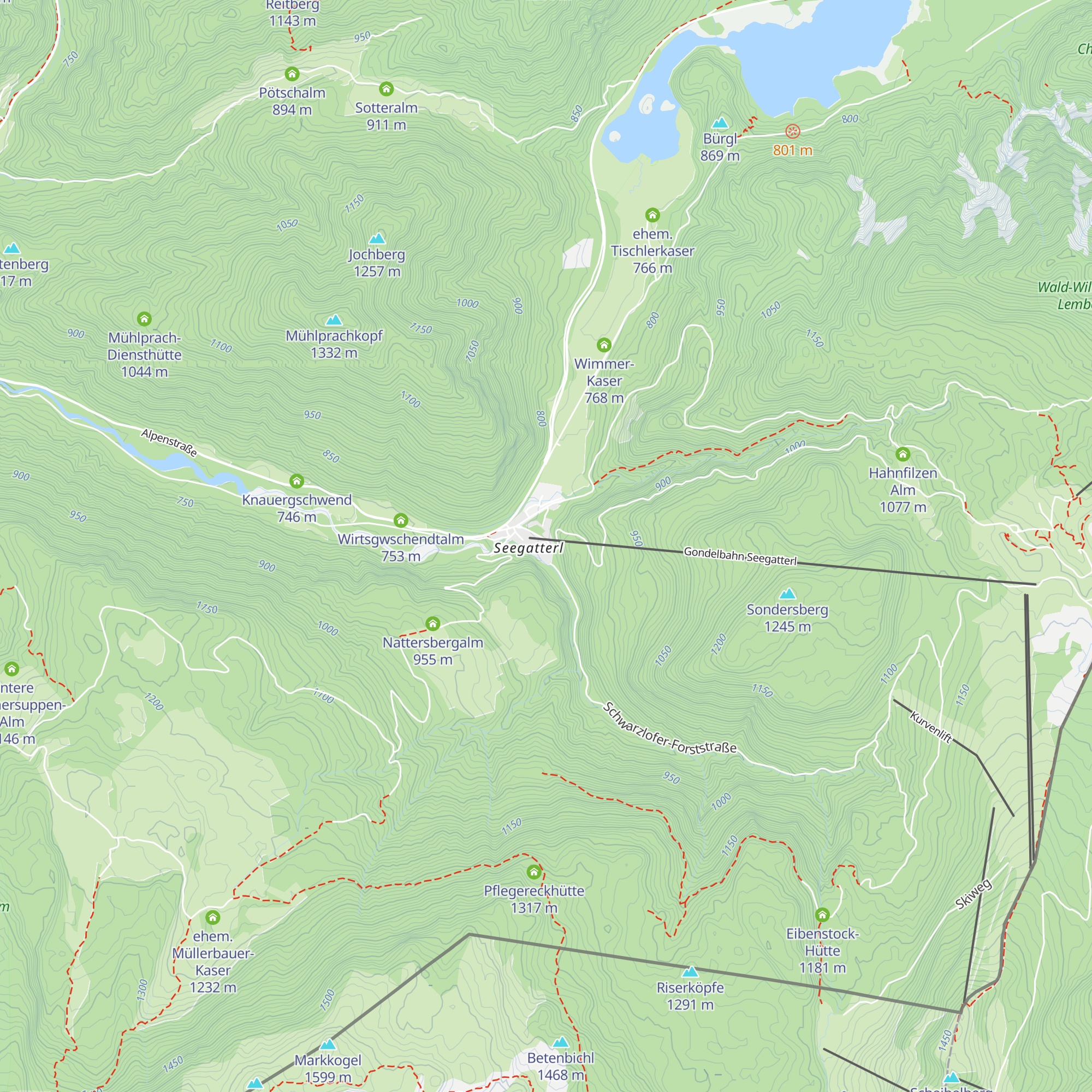 Seegatterl Alm map