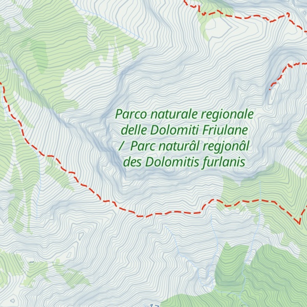 Map of Punta Est della Croda Pramaggiore