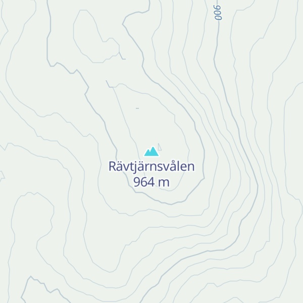 Map of Rävtjärnsvålen
