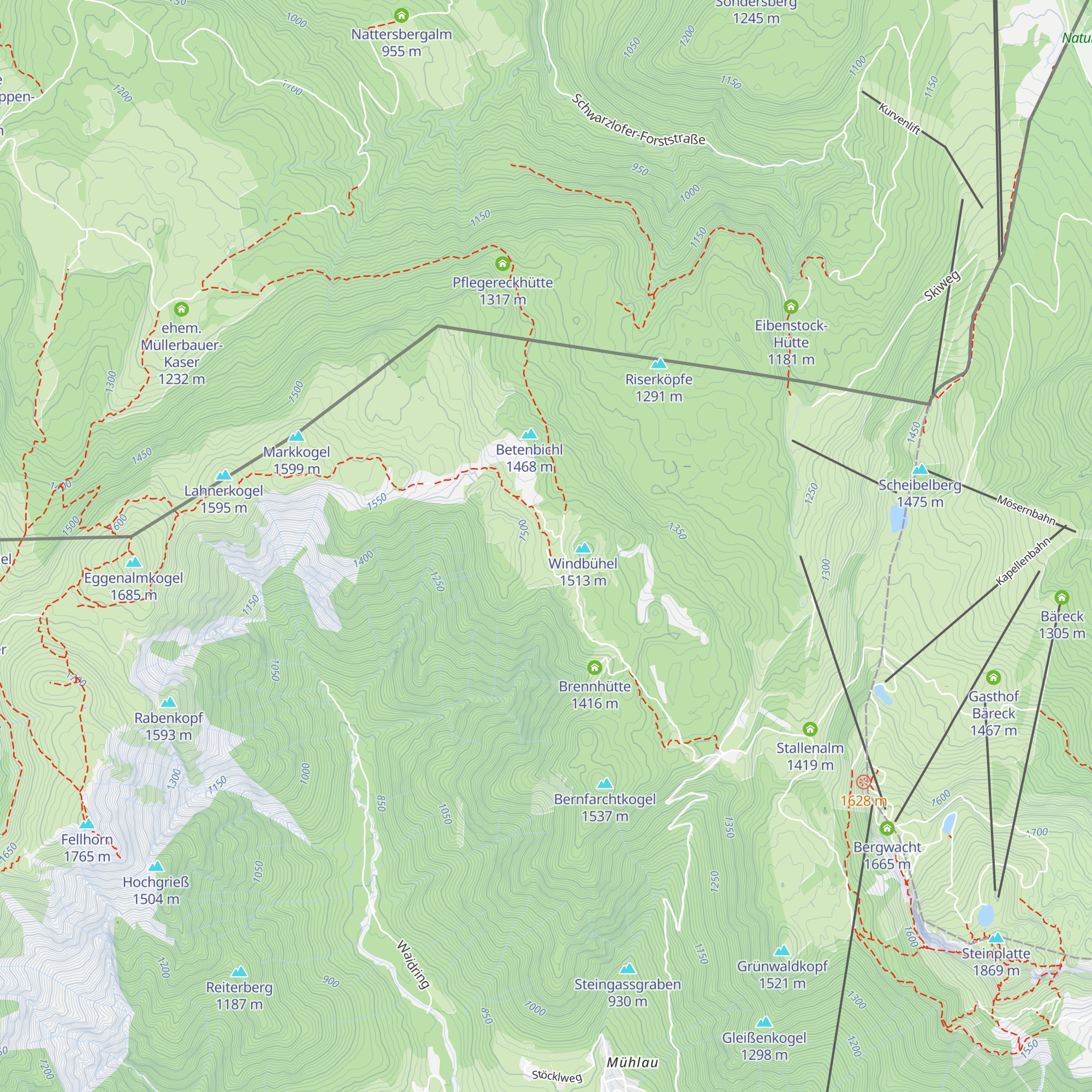 Durchkaseralm map