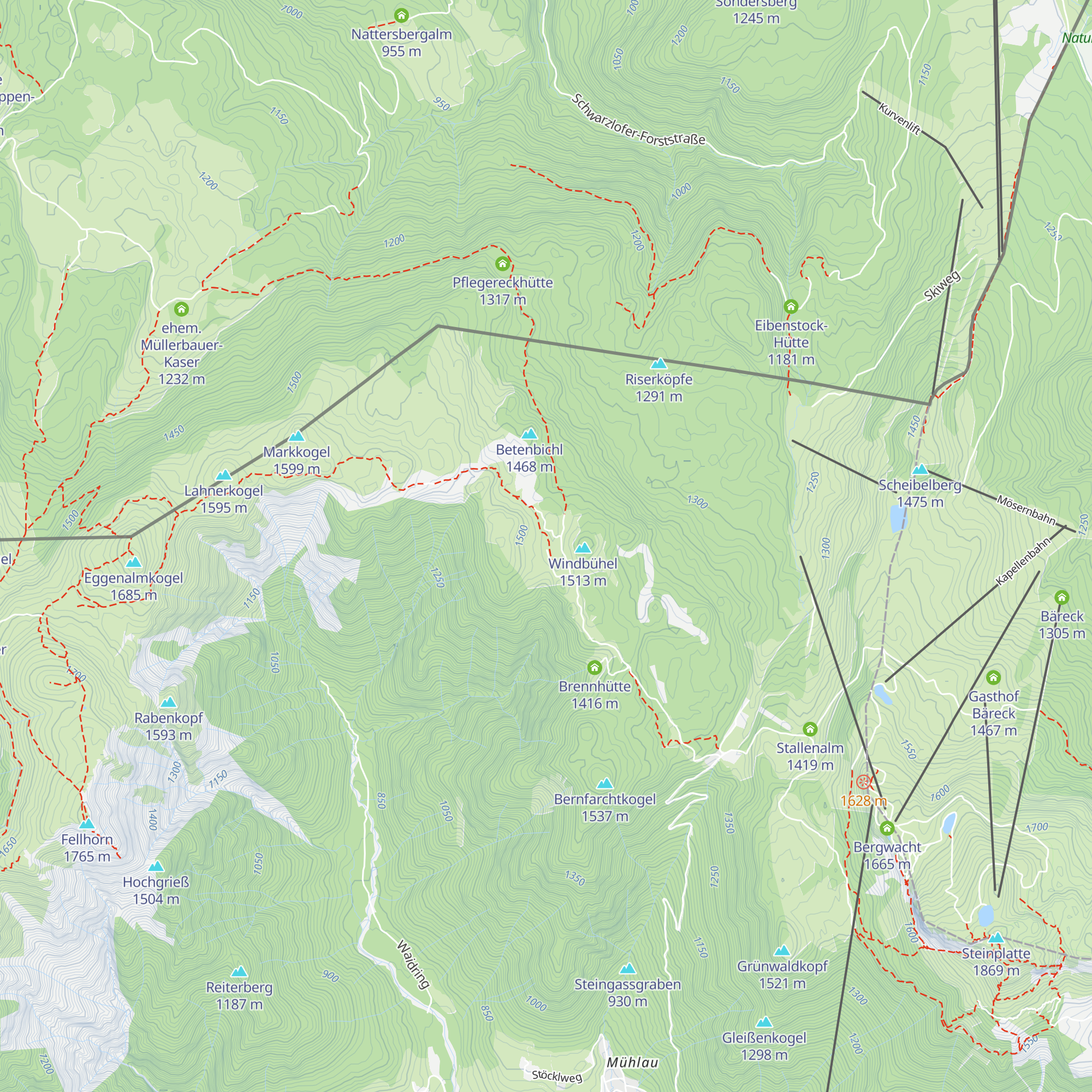 Durchkaseralm map
