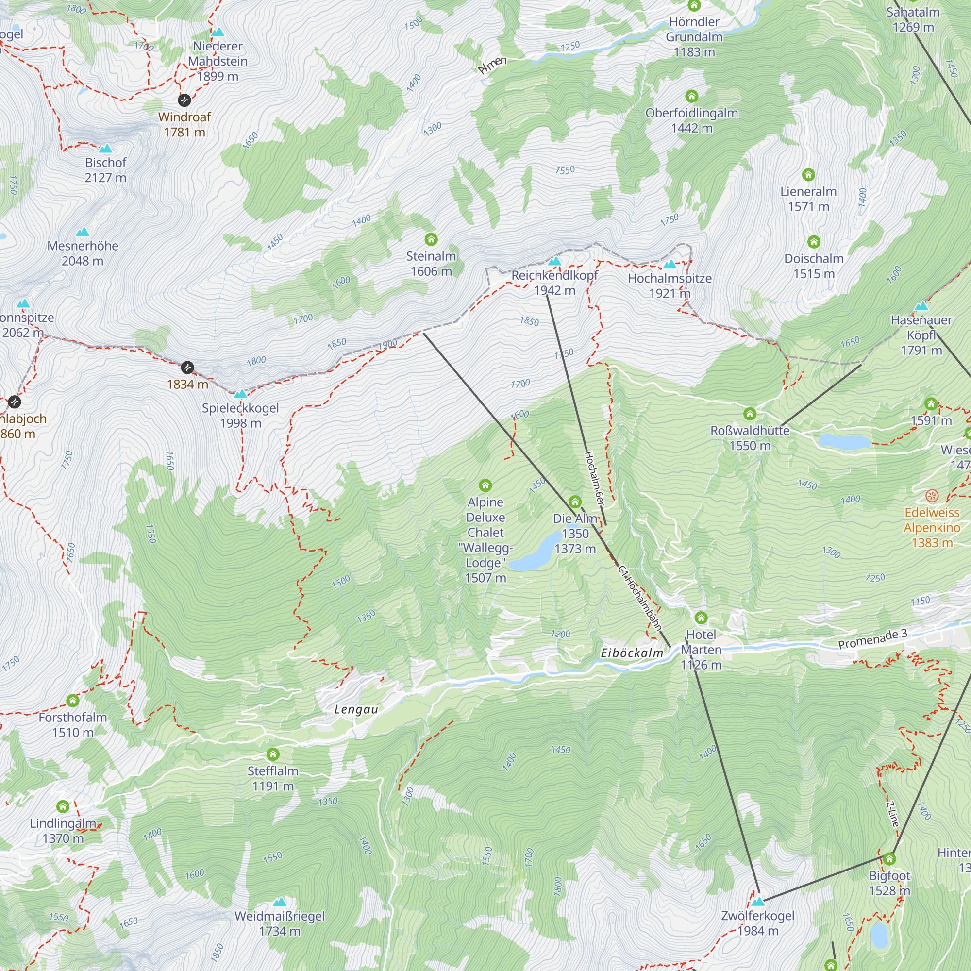 Alpine Deluxe Chalet "Wallegg-Lodge" map