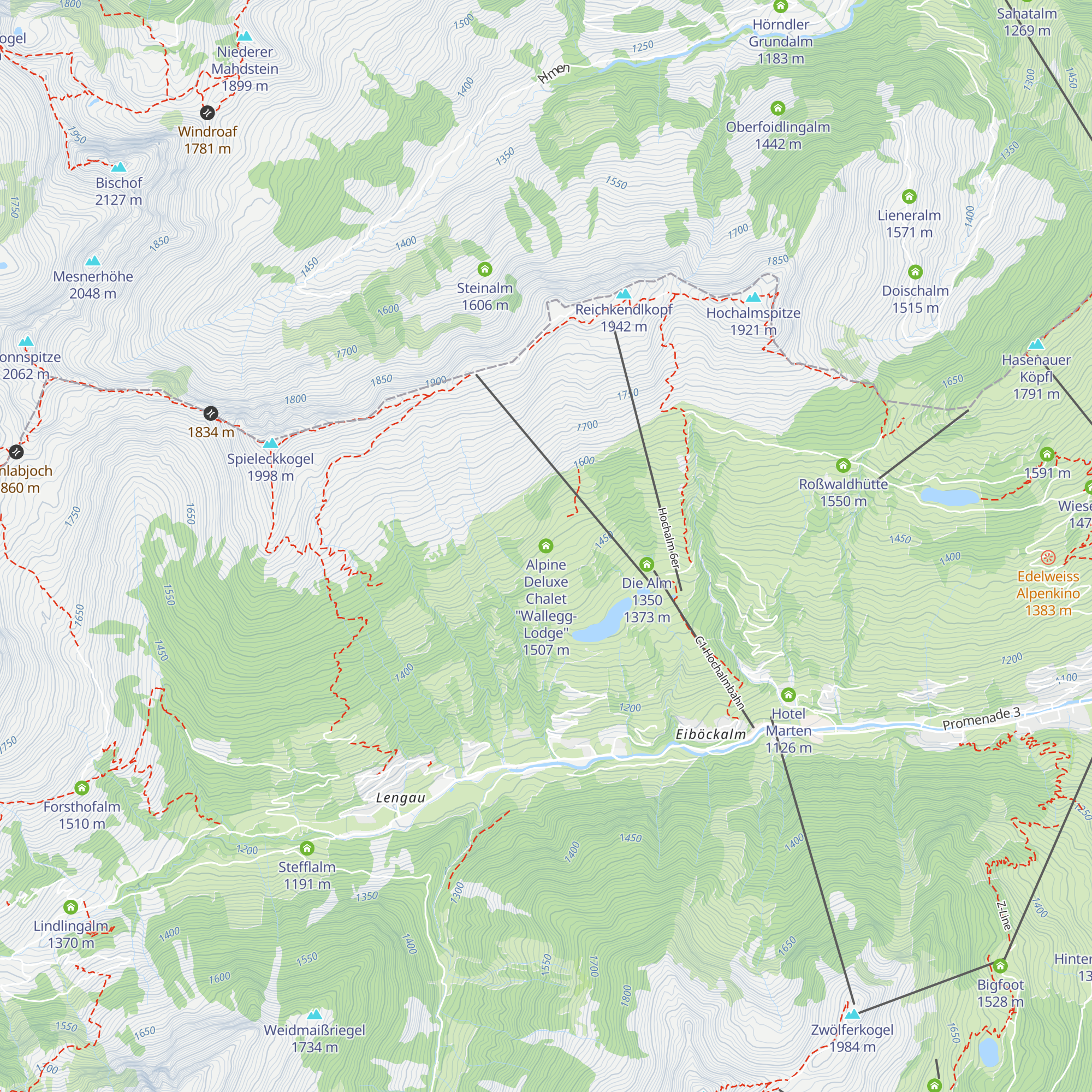 Alpine Deluxe Chalet "Wallegg-Lodge" map