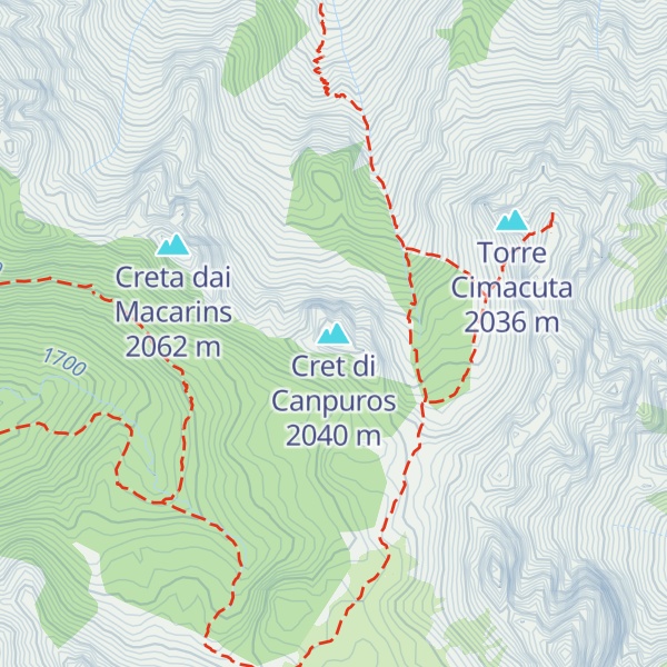 Map of Cret di Canpuros