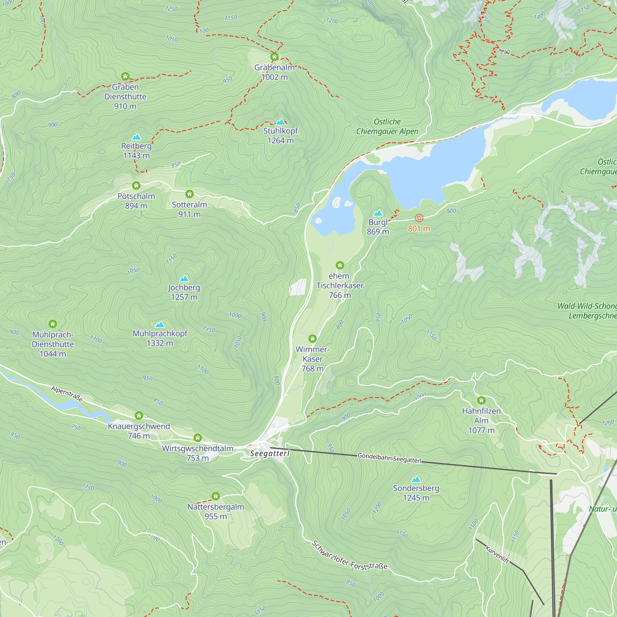 Sachenbacher Alm map