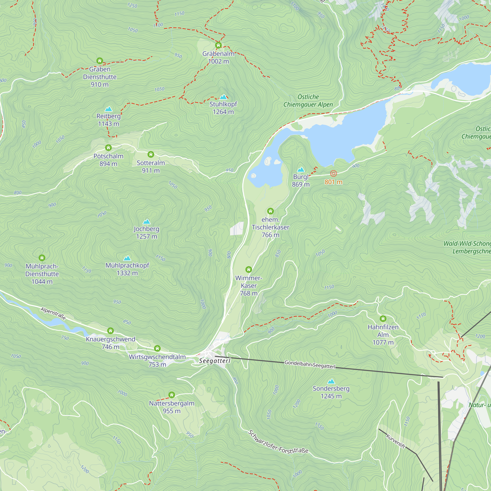 Sachenbacher Alm map