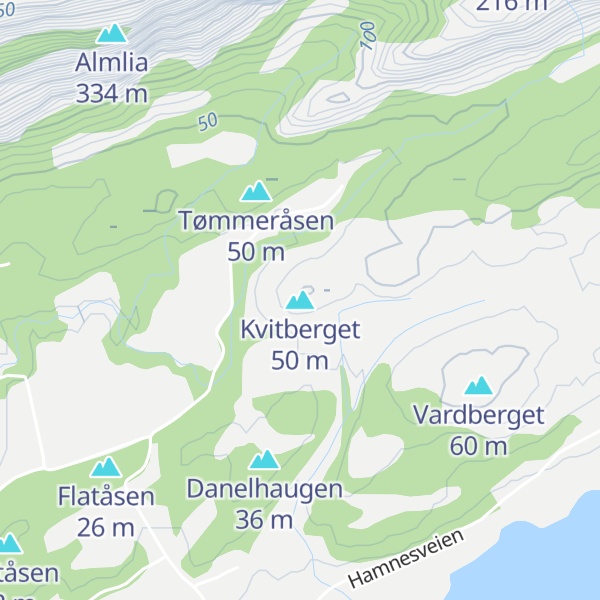 Map of Kvitberget