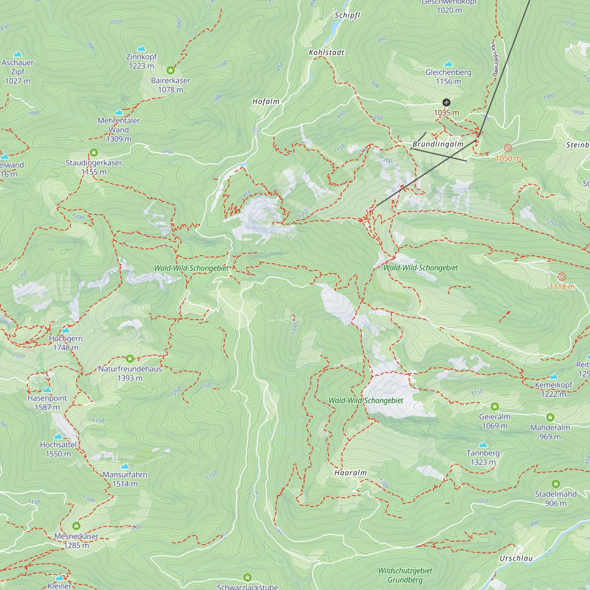 Hinterrötlwand Diensthütte map