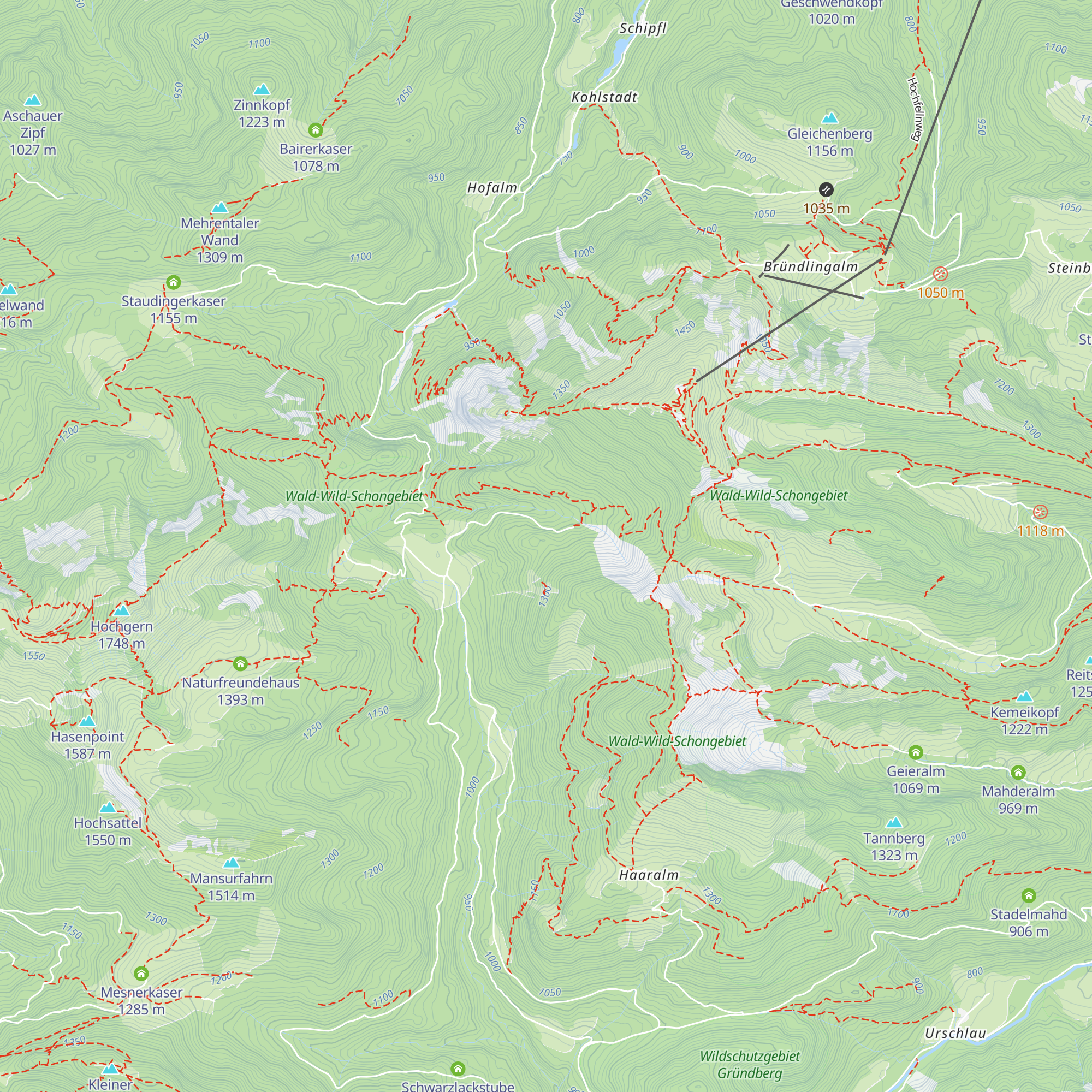 Hinterrötlwand Diensthütte map