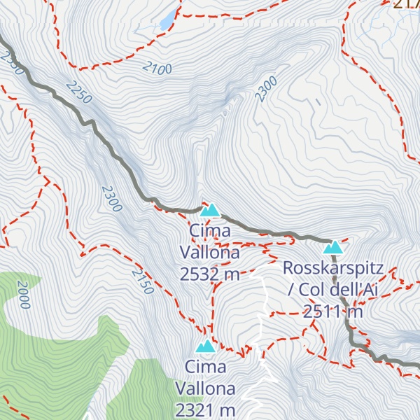 Map of Cima Vallona
