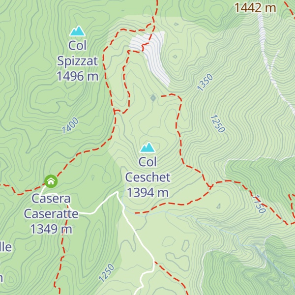 Map of Col Ceschet