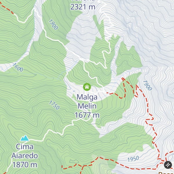 Map of Malga Melin