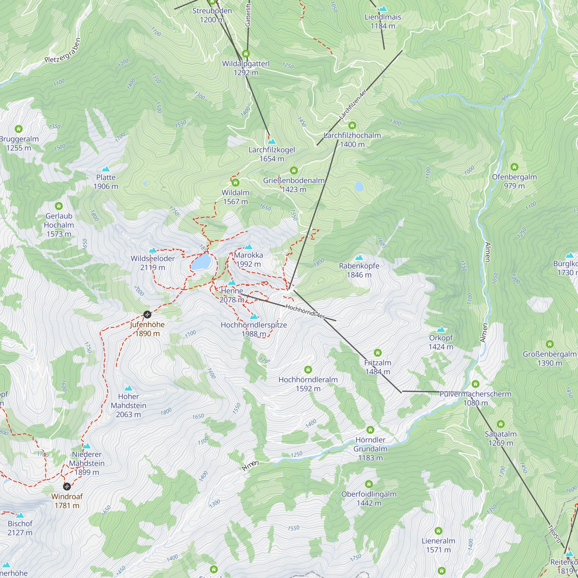 Reckmoos Nord map