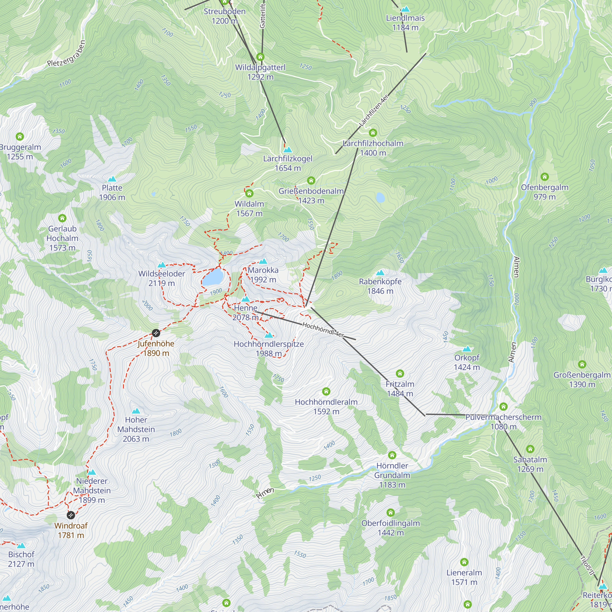 Reckmoos Nord map