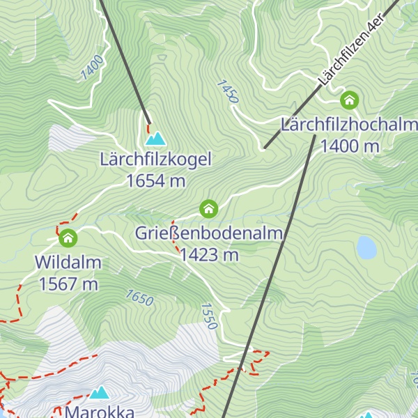 Map of Grießenbodenalm