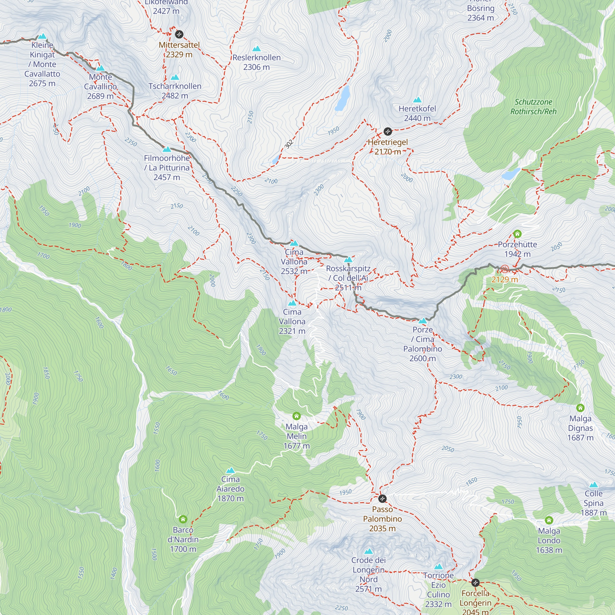 Bivacco Armando Piva map