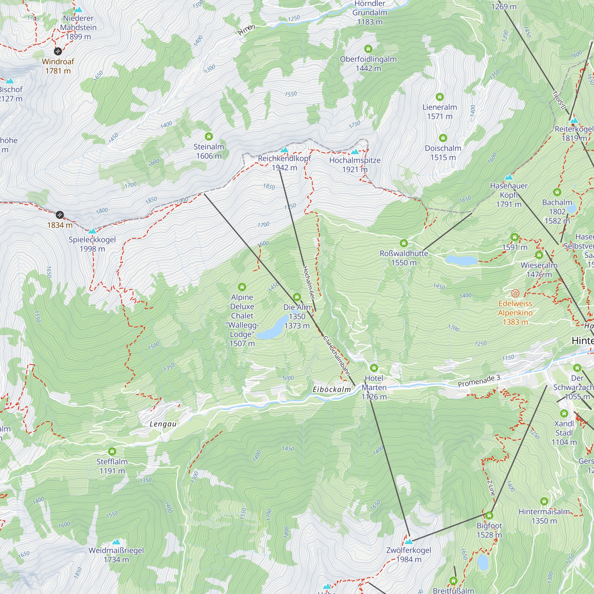 Die Alm 1350 map