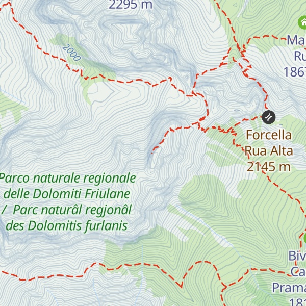 Map of Monte Pramaggiore