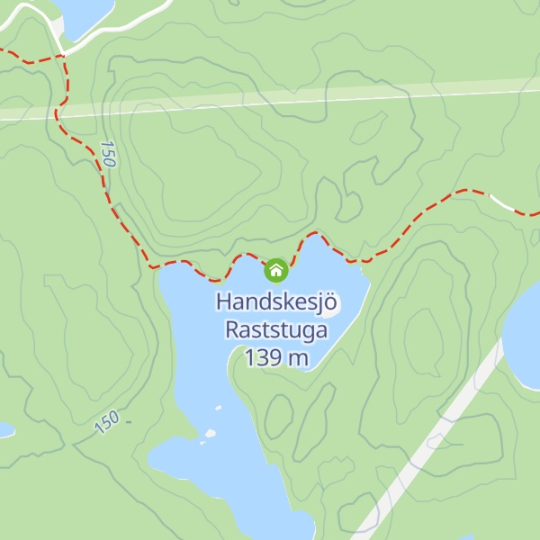Map of Handskesjö Vindskydd