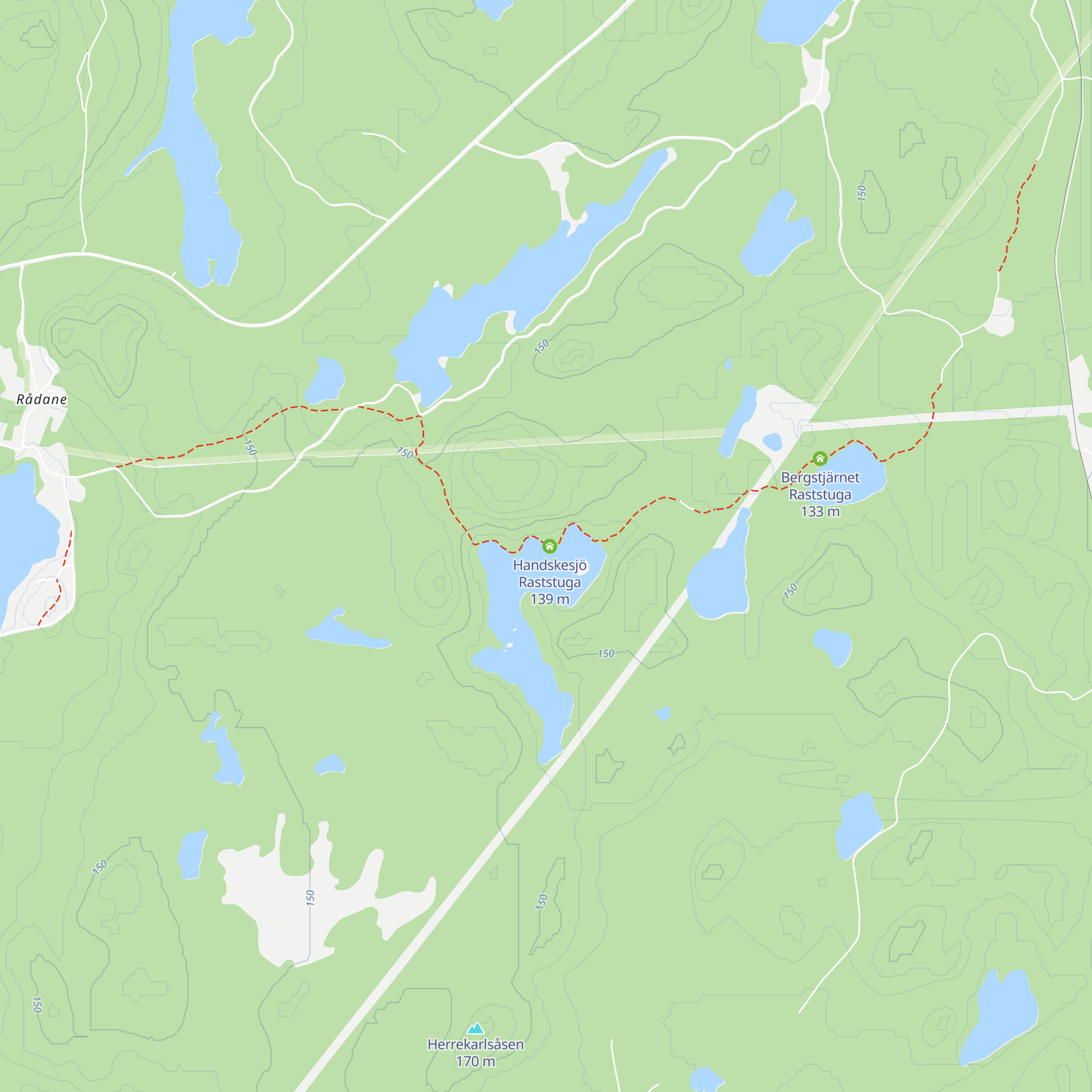 Handskesjö Vindskydd map