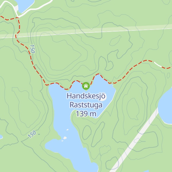 Map of Handskesjö Raststuga