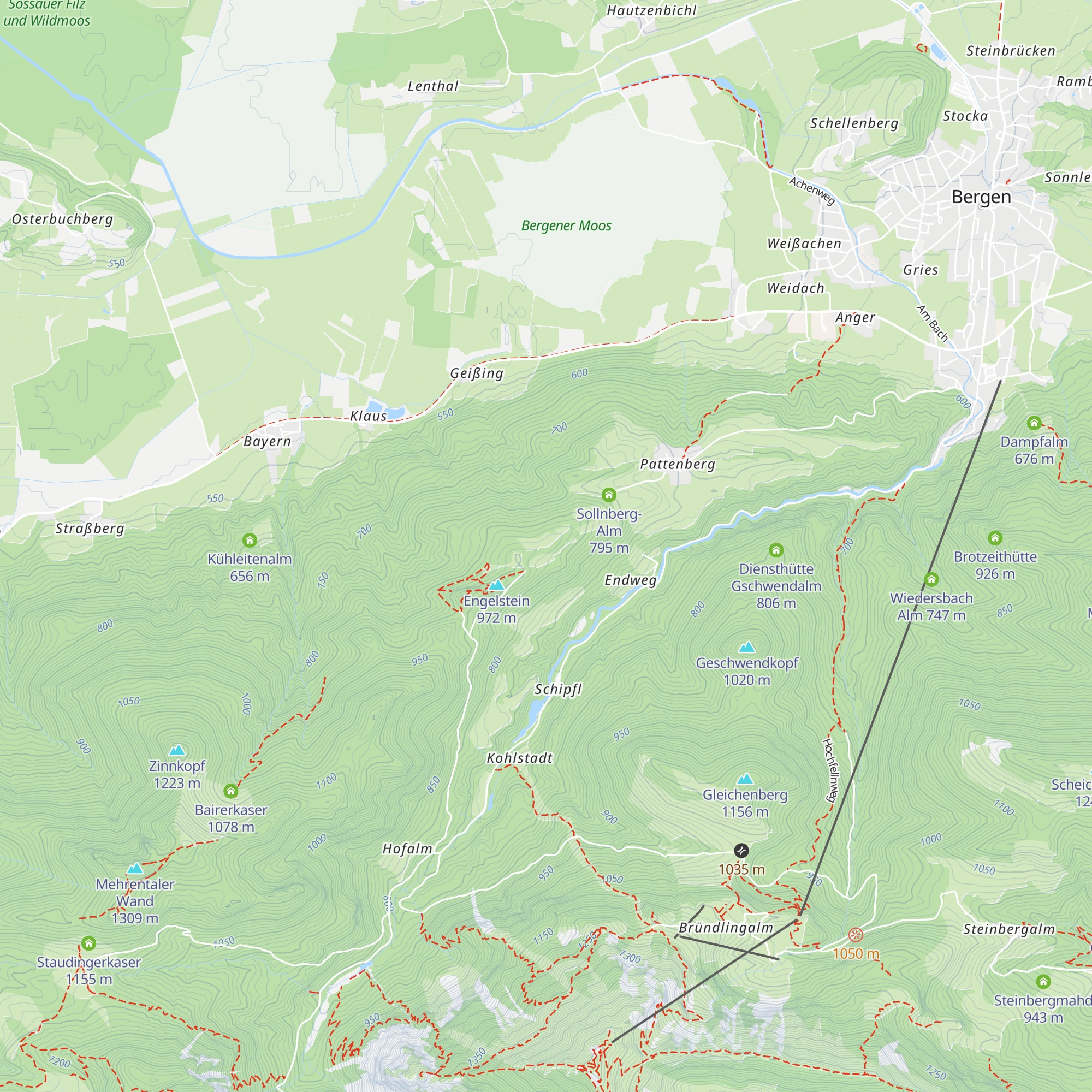 Siegellangwiesen-Alm- map